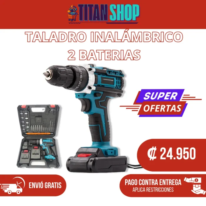 Taladro 2 baterías